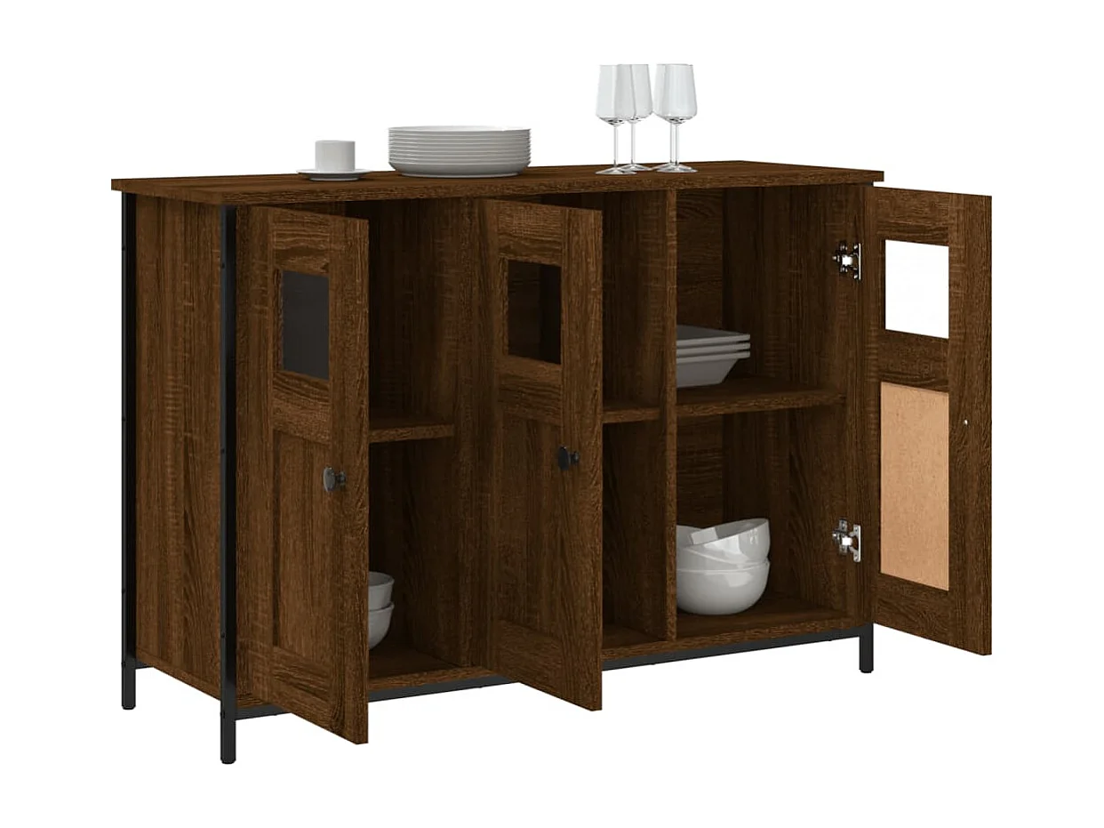 Buffet chêne marron 100x35x70 bois d'ingénierie