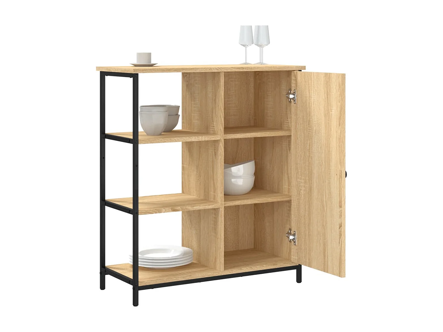 Buffet chêne sonoma 70x30x80 bois d'ingénierie