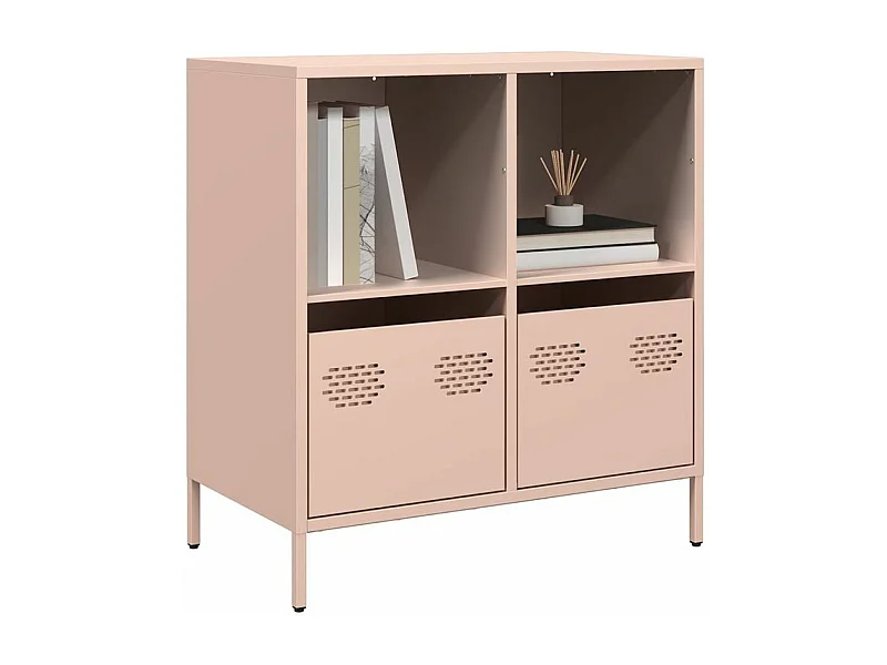 Buffet rose 68x39x73,5 acier laminé à froid