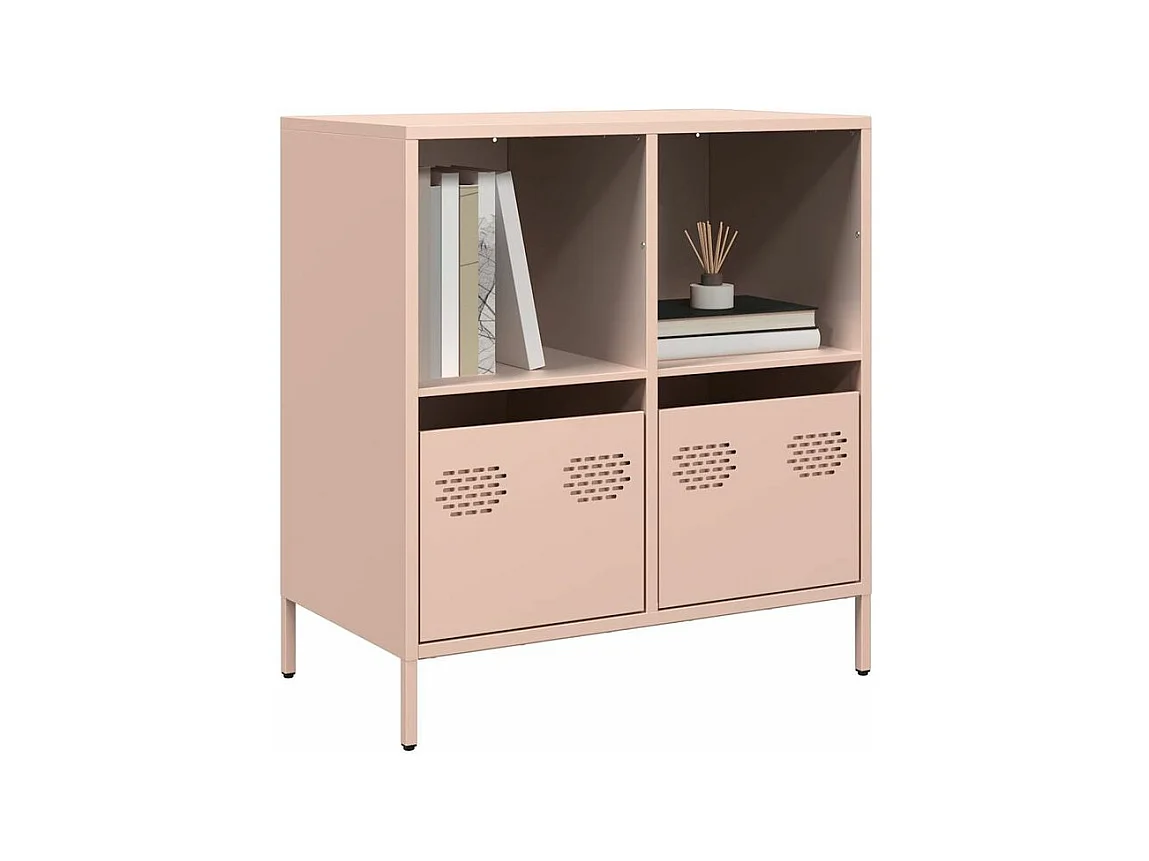 Buffet rose 68x39x73,5 acier laminé à froid
