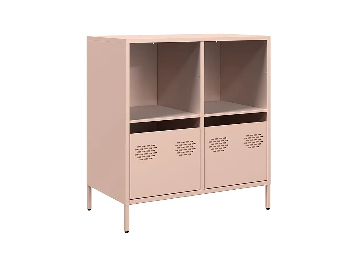 Buffet rose 68x39x73,5 acier laminé à froid