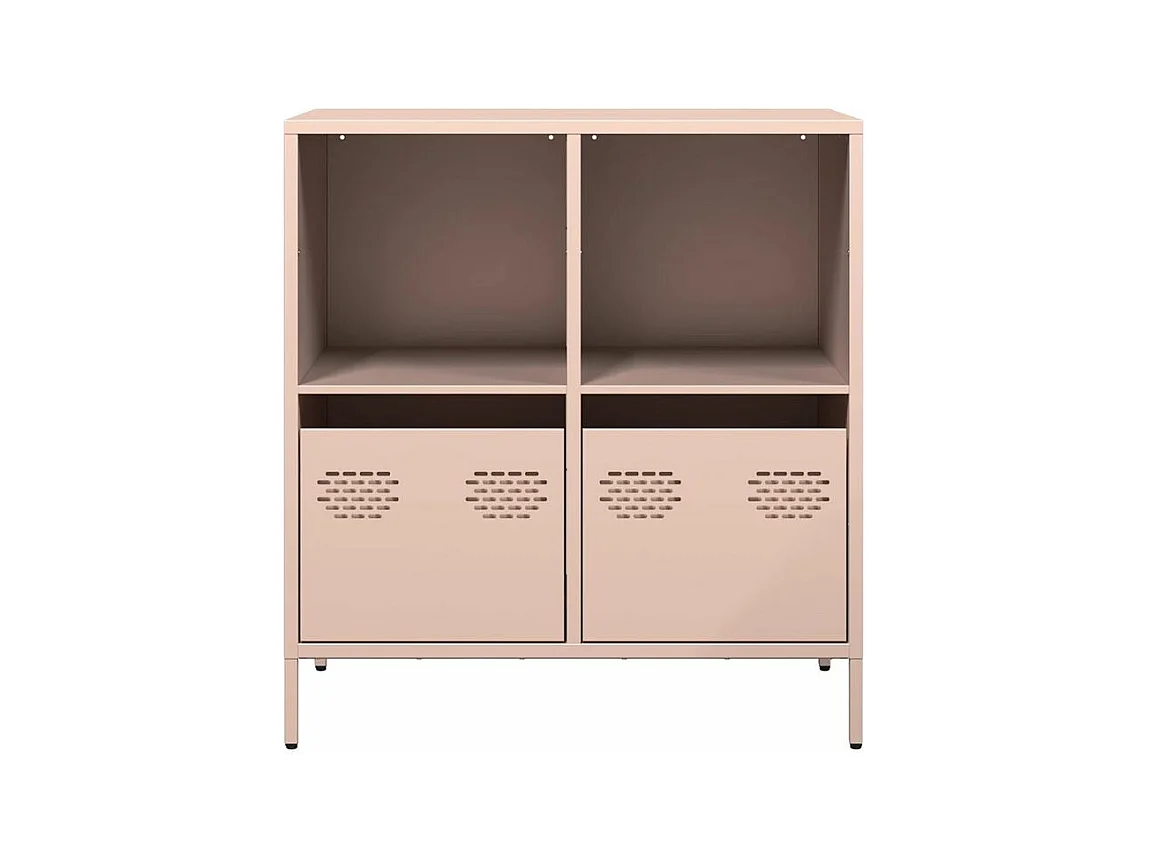 Buffet rose 68x39x73,5 acier laminé à froid