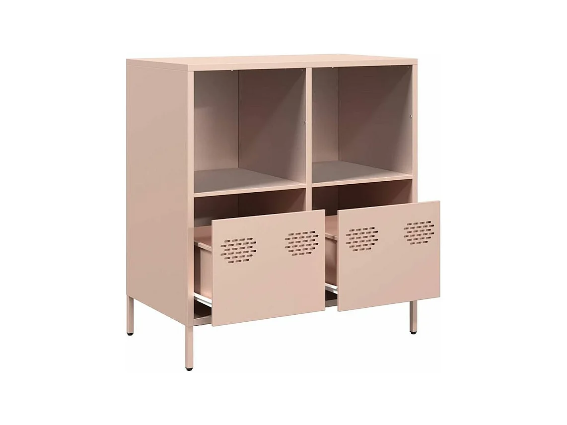 Buffet rose 68x39x73,5 acier laminé à froid