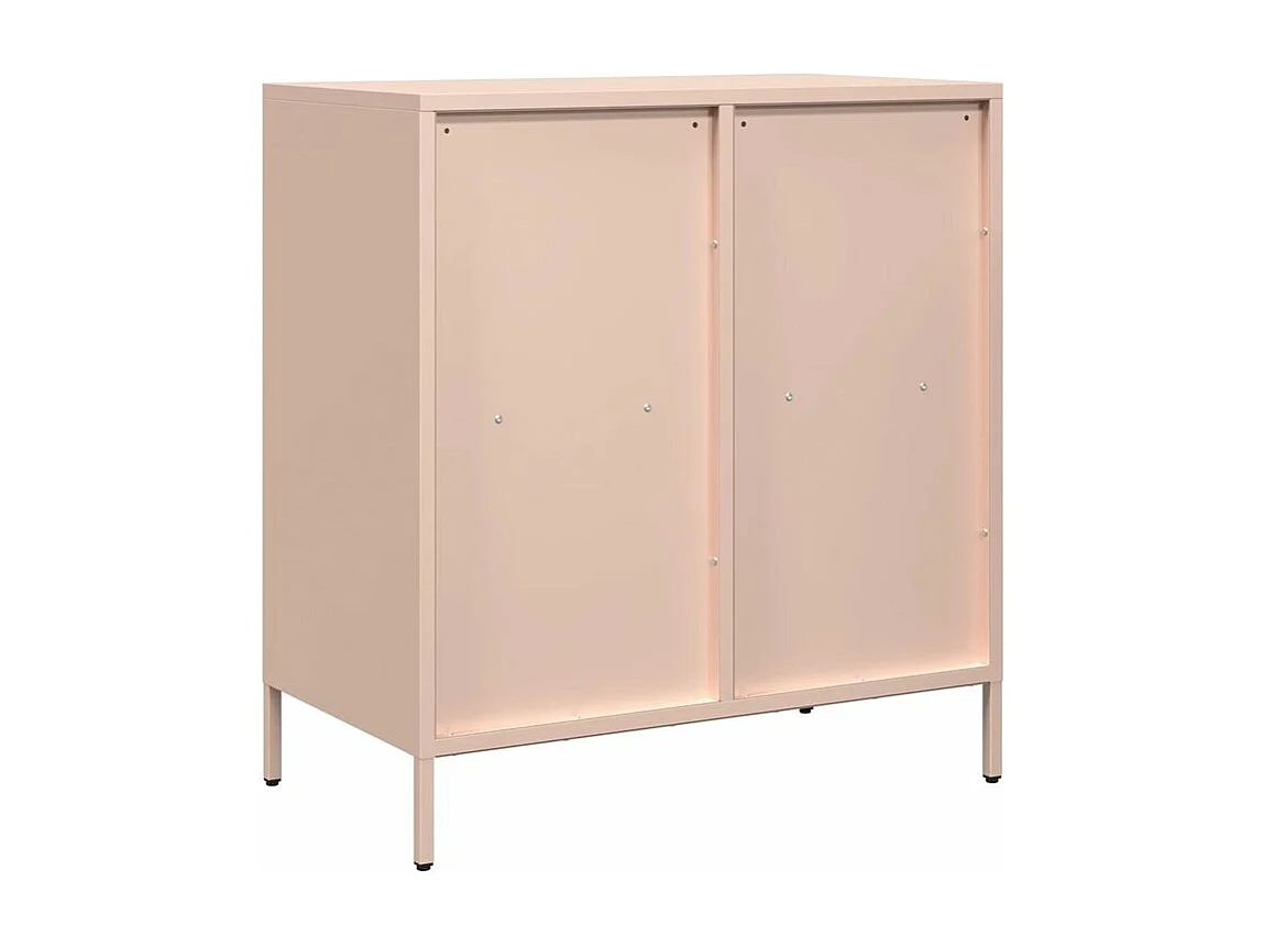 Buffet rose 68x39x73,5 acier laminé à froid
