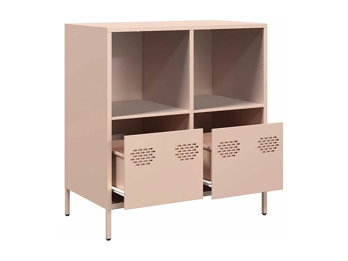Buffet rose 68x39x73,5 acier laminé à froid