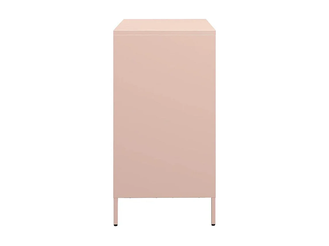 Buffet rose 68x39x73,5 acier laminé à froid