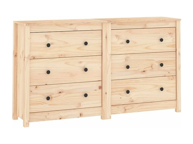 Buffet 140x35x80 Bois massif de pin