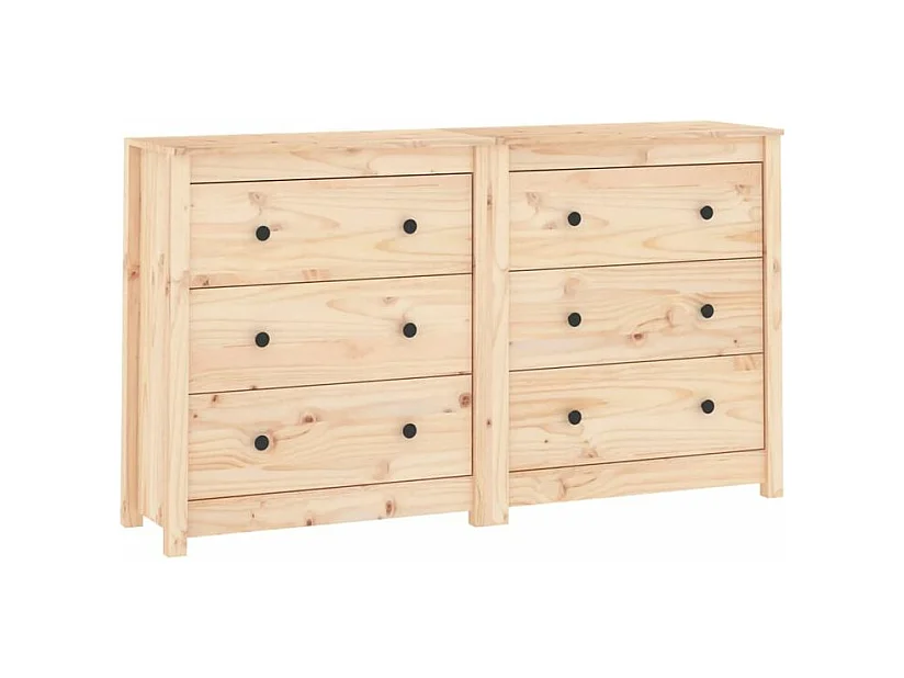 Buffet 140x35x80 Bois massif de pin