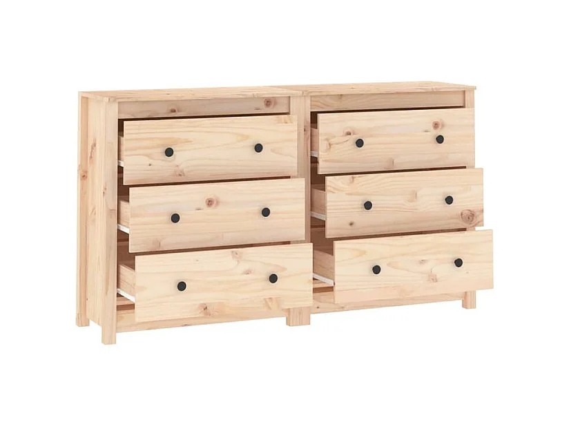 Buffet 140x35x80 Bois massif de pin