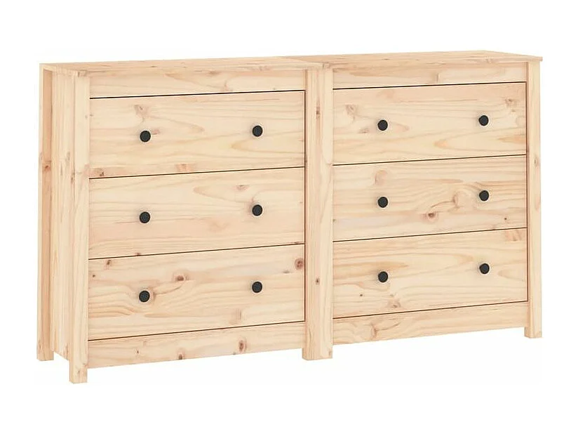 Buffet 140x35x80 Bois massif de pin