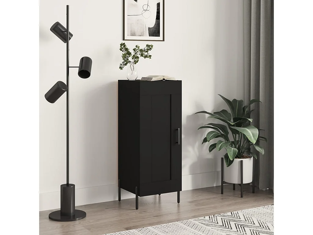 Buffet Noir 34,5x34x90 Bois d'ingénierie