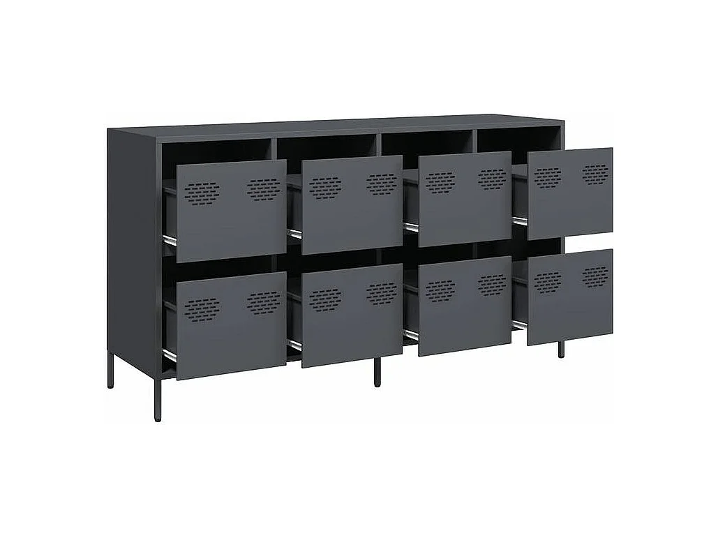 Buffet anthracite 135x39x73,5 acier laminé à froid
