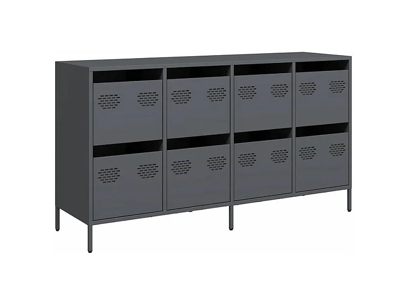 Buffet anthracite 135x39x73,5 acier laminé à froid