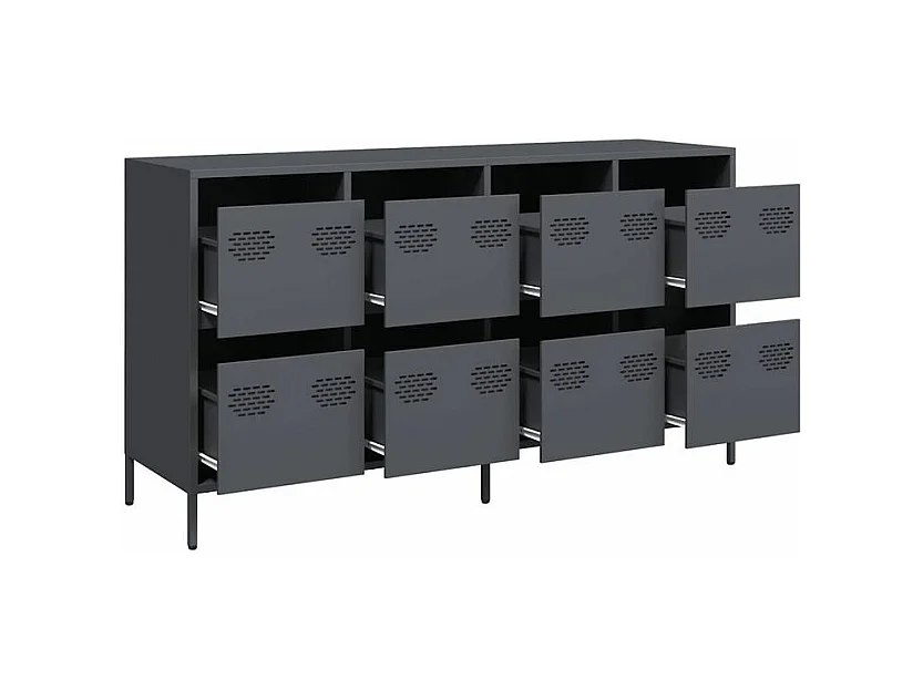 Buffet anthracite 135x39x73,5 acier laminé à froid