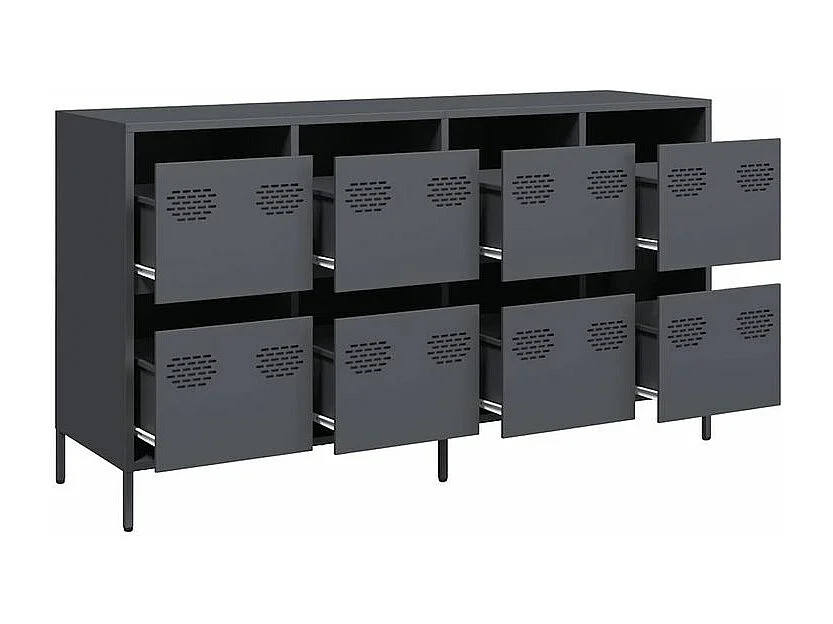 Buffet anthracite 135x39x73,5 acier laminé à froid