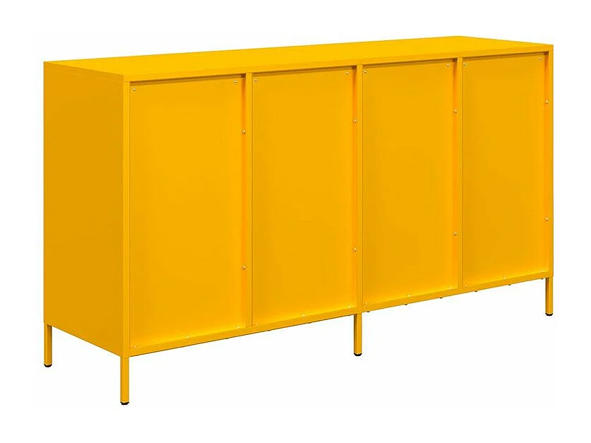 Buffet jaune moutarde 135x39x73,5 acier laminé à froid