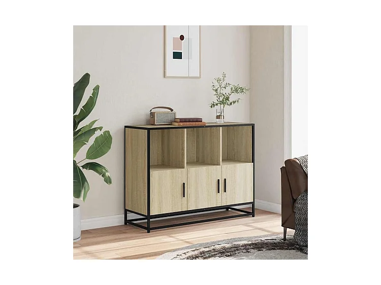 Buffet chêne sonoma 100x35x76 bois d'ingénierie