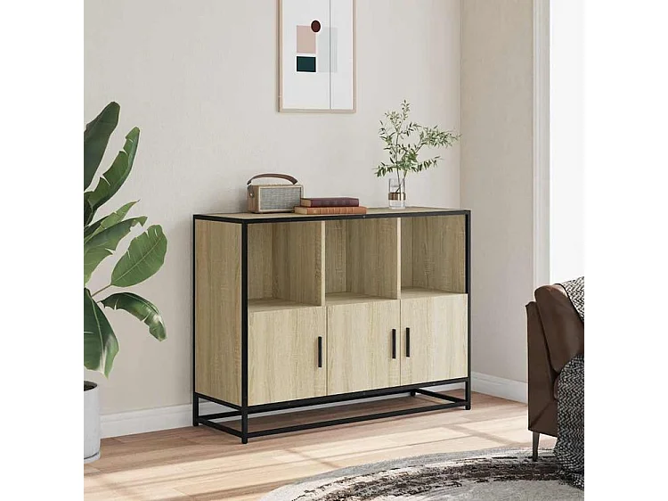 Buffet chêne sonoma 100x35x76 bois d'ingénierie