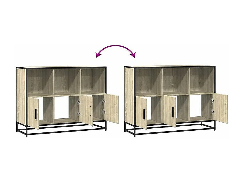 Buffet chêne sonoma 100x35x76 bois d'ingénierie