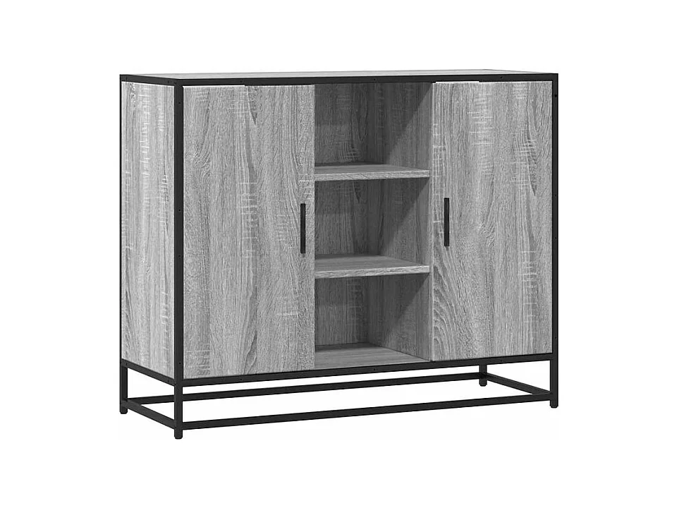 Buffet sonoma gris 92x35x76 bois d'ingénierie