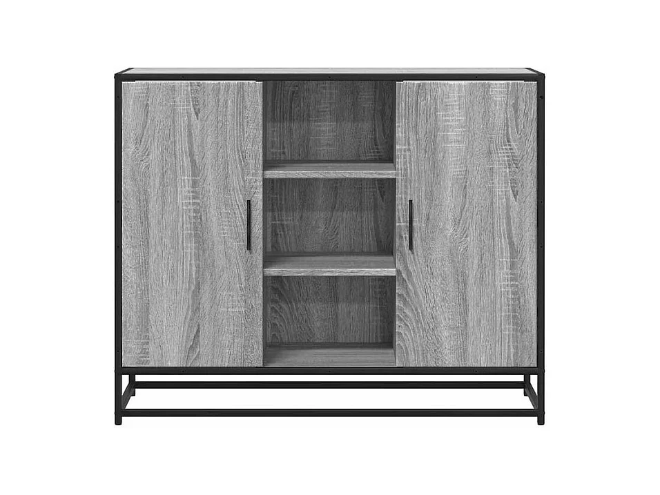 Buffet sonoma gris 92x35x76 bois d'ingénierie