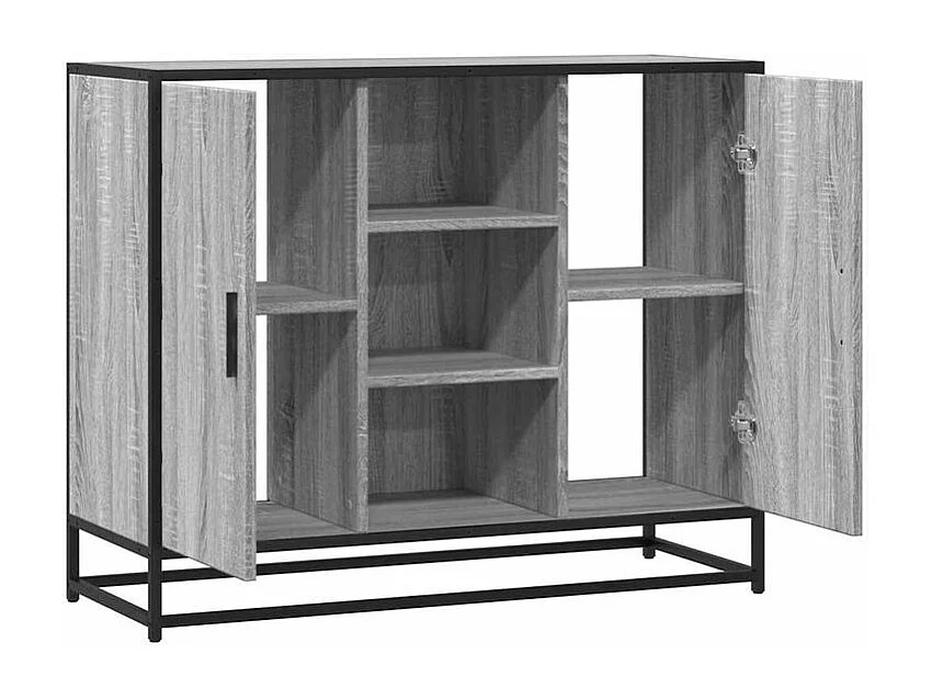 Buffet sonoma gris 92x35x76 bois d'ingénierie