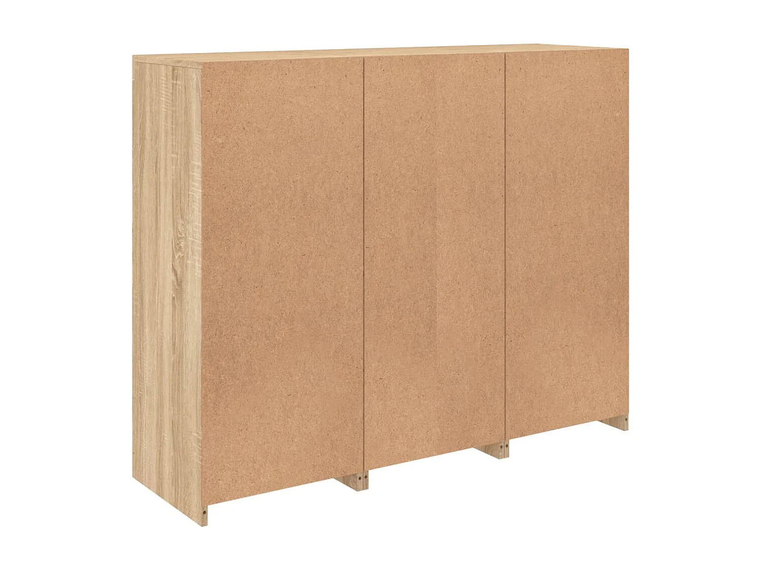 Buffets avec lumières LED 3 pcs chêne sonoma bois d'ingénierie