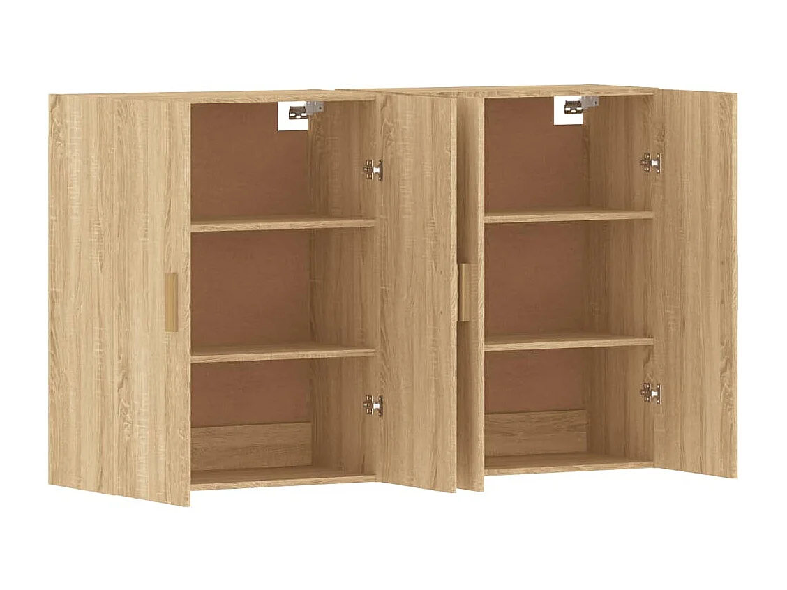 Armoires murales 2 pcs chêne sonoma bois d'ingénierie