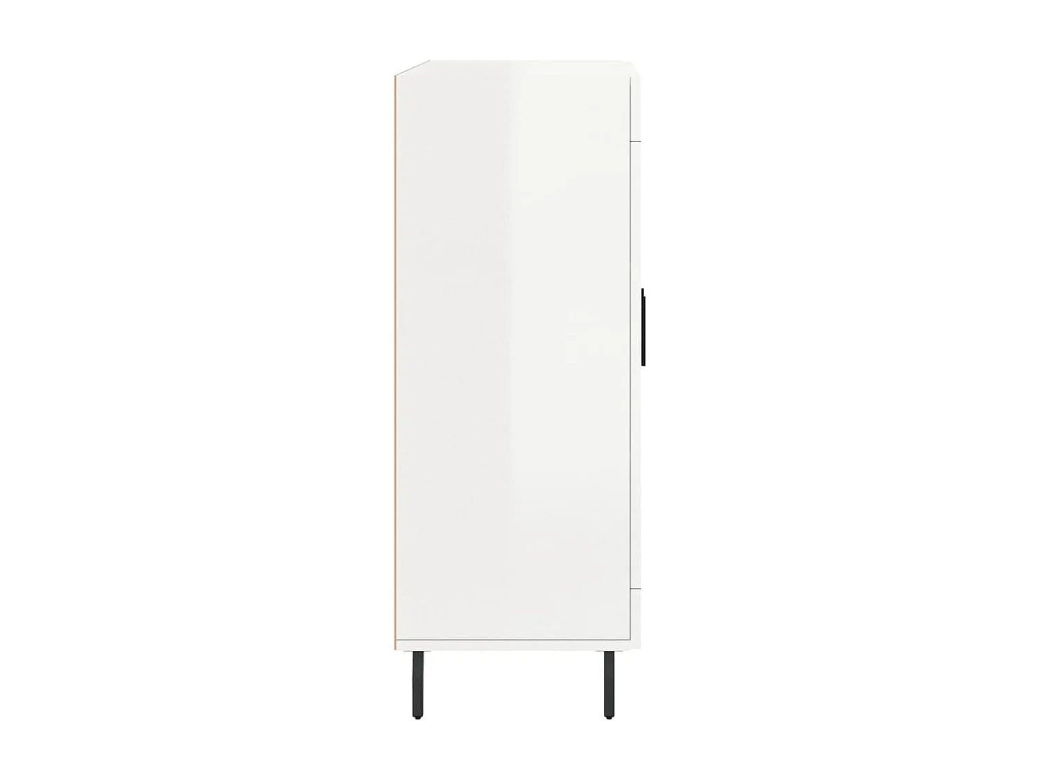 Buffet Blanc brillant 69,5x34x90 Bois d'ingénierie