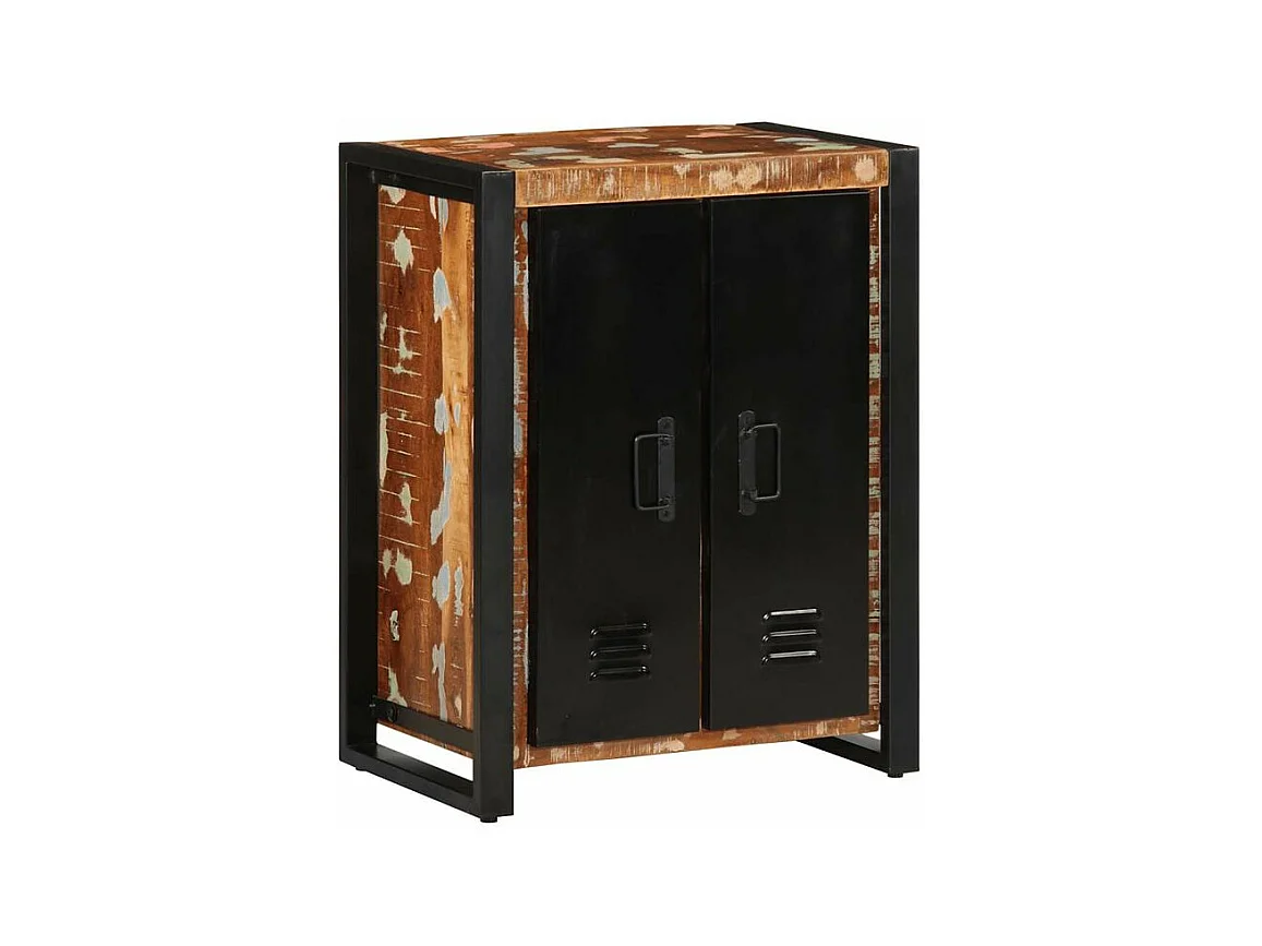 Buffet multicolore 55x35x70 bois massif récupération