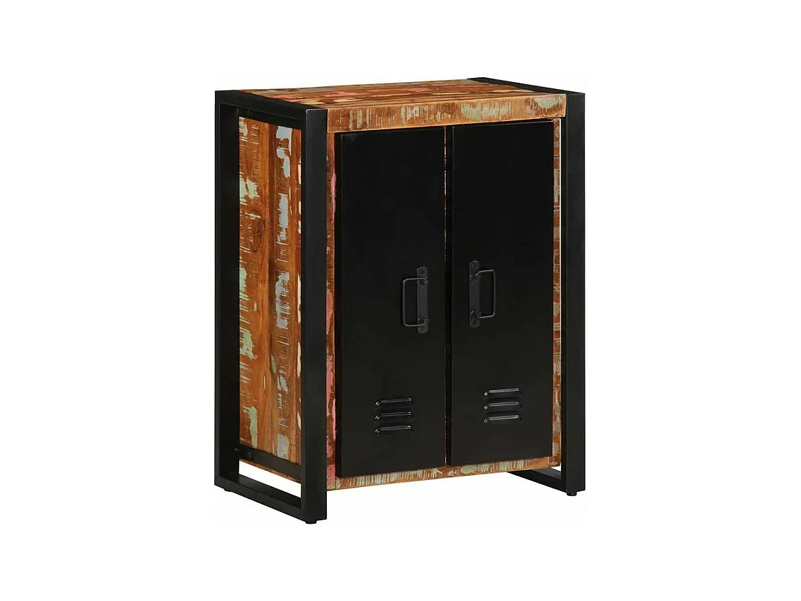 Buffet multicolore 55x35x70 bois massif récupération