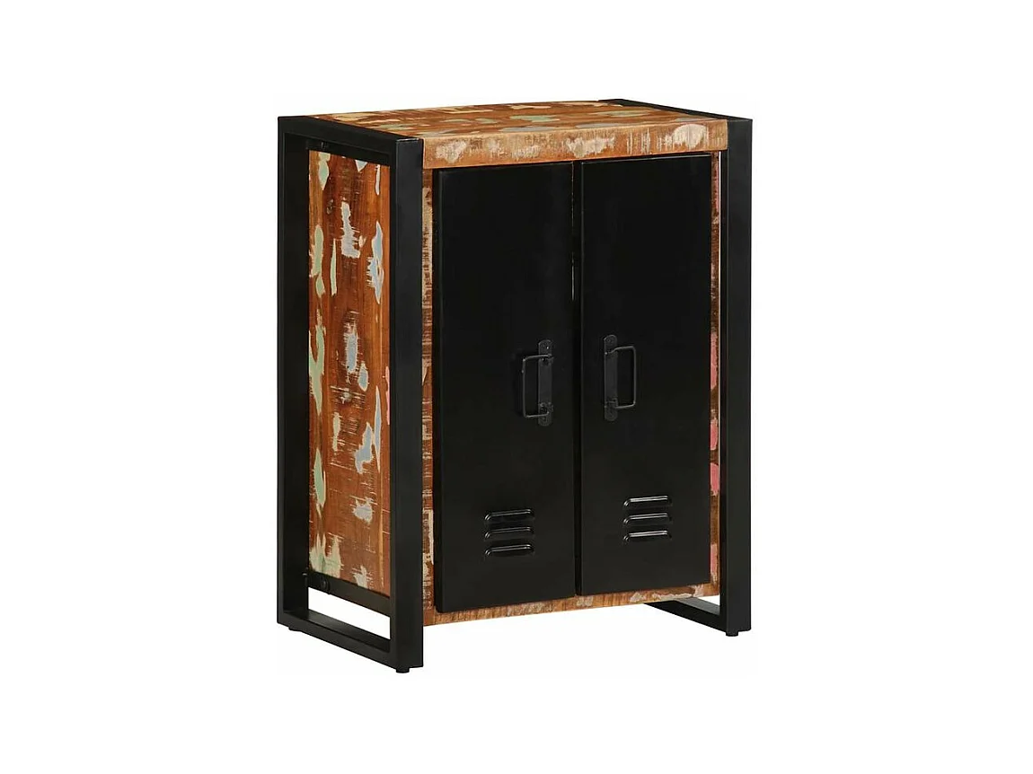 Buffet multicolore 55x35x70 bois massif récupération