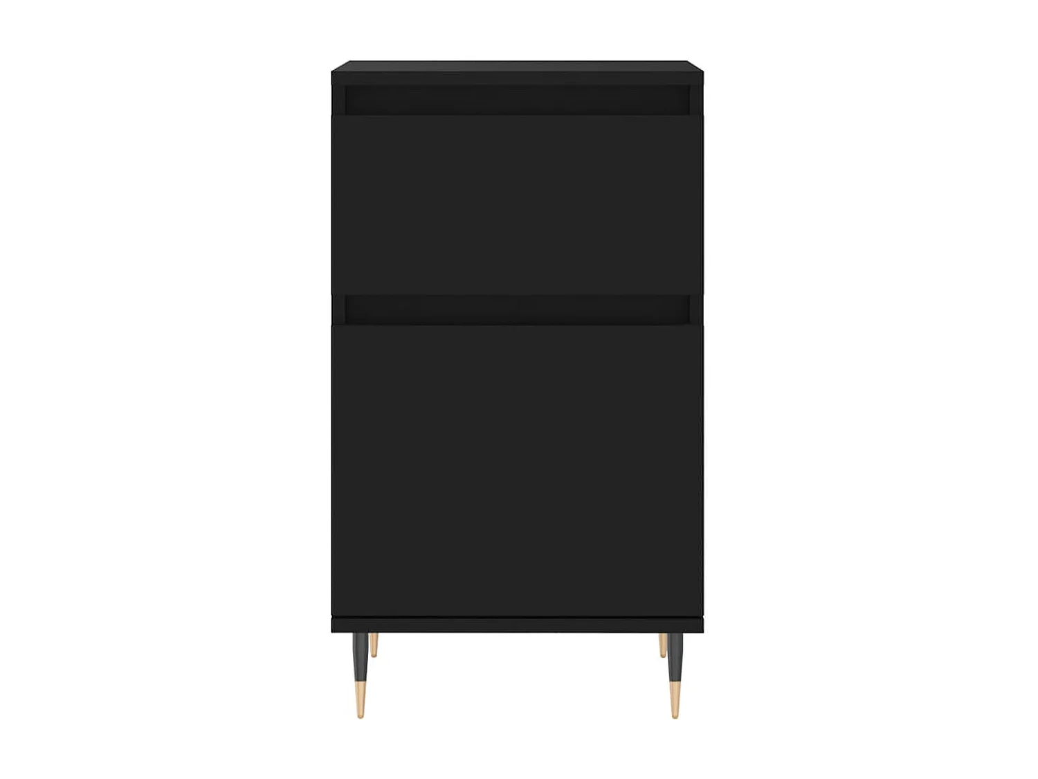 Buffets 2 pcs noir 40x35x70 bois d’ingénierie