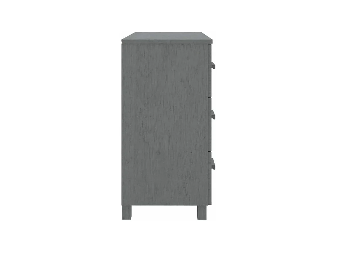 Buffet HAMAR Gris foncé 90x40x80 Bois massif de pin