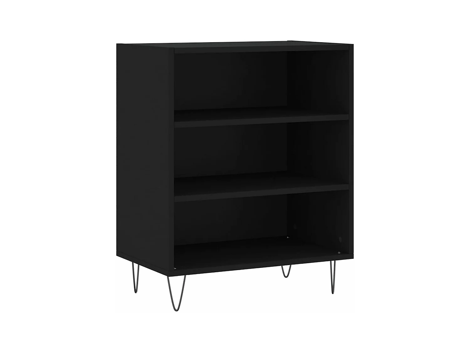 Buffet noir 57x35x70 bois d’ingénierie