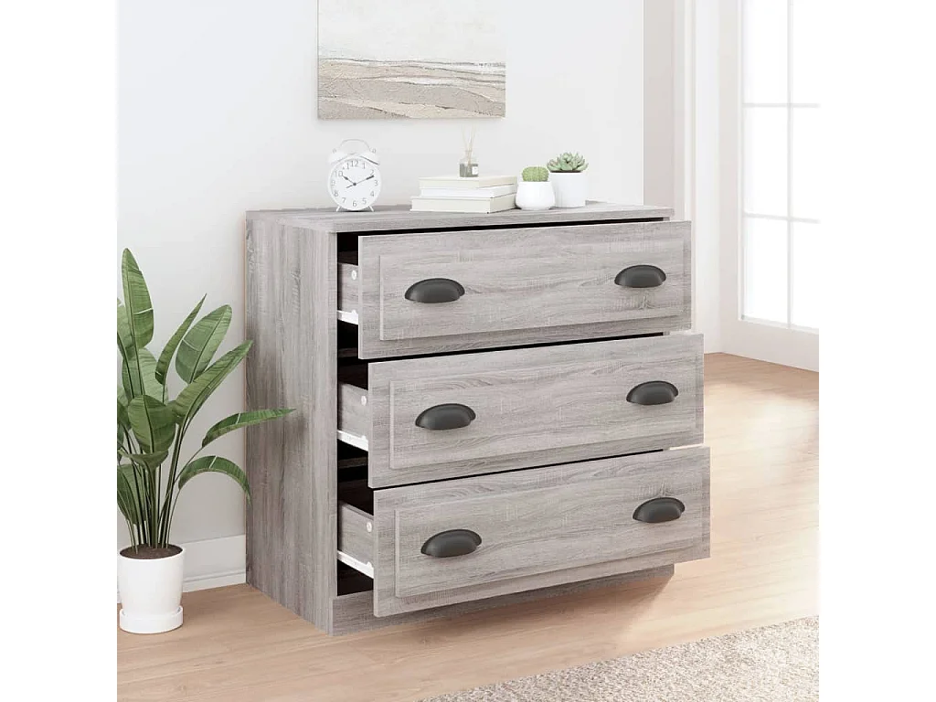 Buffet sonoma gris 70x35,5x67,5 bois d'ingénierie