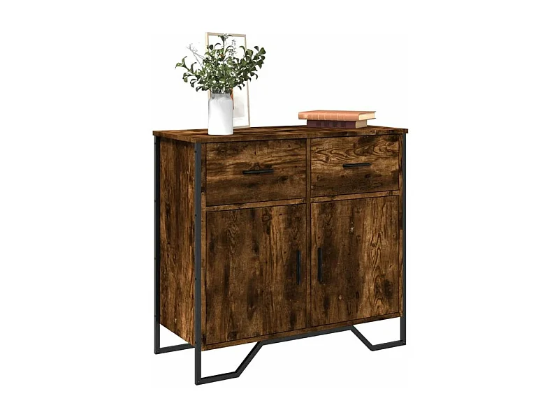 Buffet chêne fumé 79,5x35,5x74,5 bois d'ingénierie