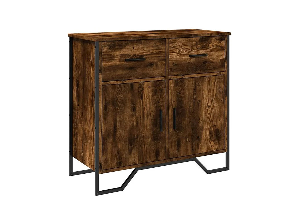 Buffet chêne fumé 79,5x35,5x74,5 bois d'ingénierie