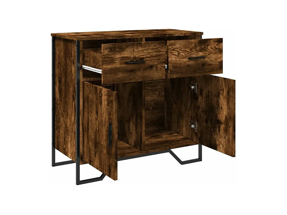 Buffet chêne fumé 79,5x35,5x74,5 bois d'ingénierie