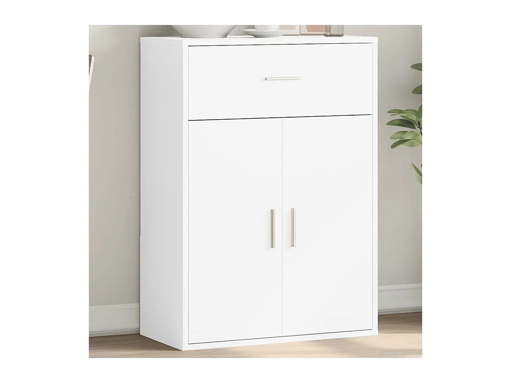 Buffet blanc 60x30x84 bois d'ingénierie