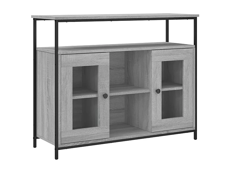 Buffet sonoma gris 100x35x80 bois d'ingénierie
