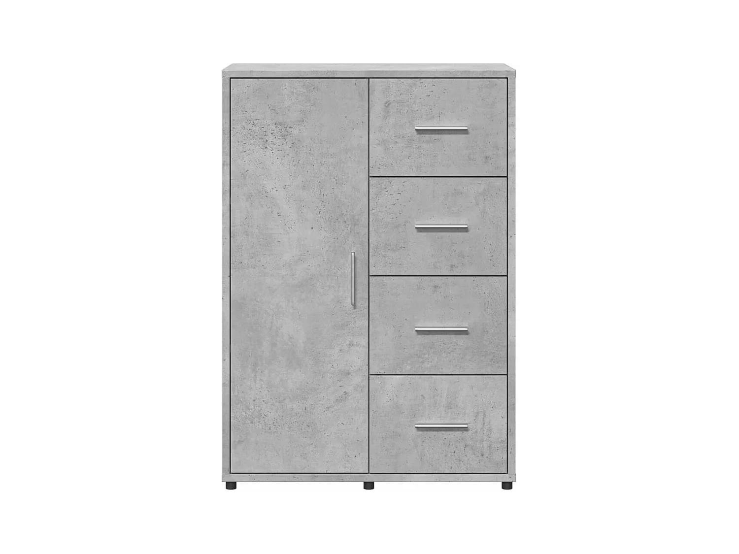 Buffet gris béton 60x31x84 bois d'ingénierie