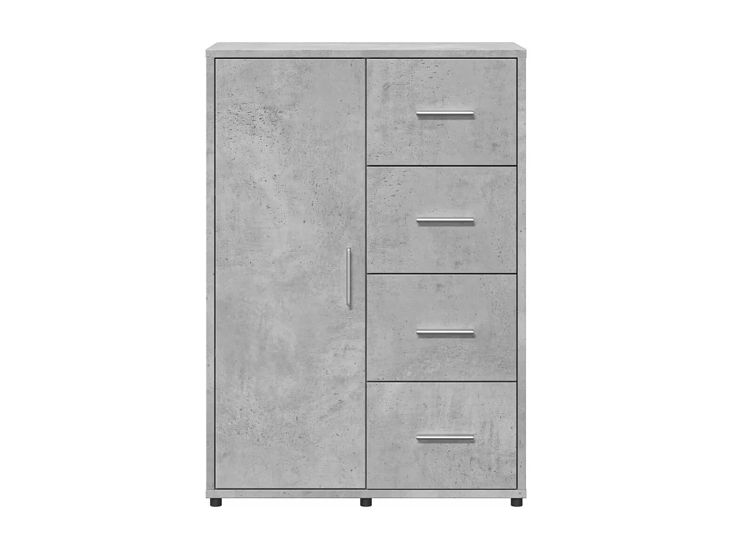 Buffet gris béton 60x31x84 bois d'ingénierie