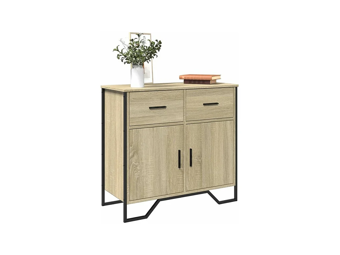 Buffet chêne sonoma 79,5x35,5x74,5 bois d'ingénierie