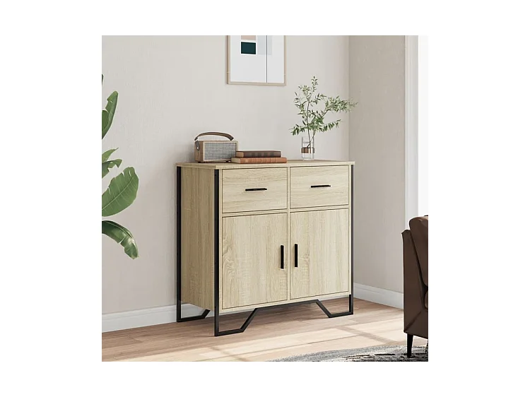 Buffet chêne sonoma 79,5x35,5x74,5 bois d'ingénierie