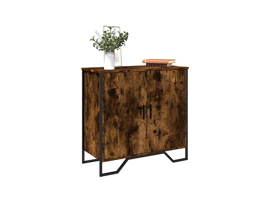 Buffet chêne fumé 78x35,5x74,5 bois d'ingénierie