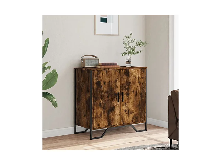 Buffet chêne fumé 78x35,5x74,5 bois d'ingénierie