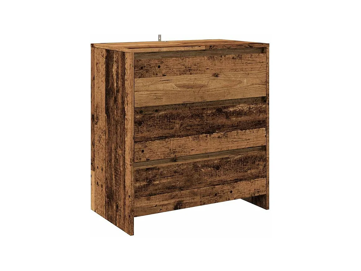 Buffet 2 pcs vieux bois bois d'ingénierie