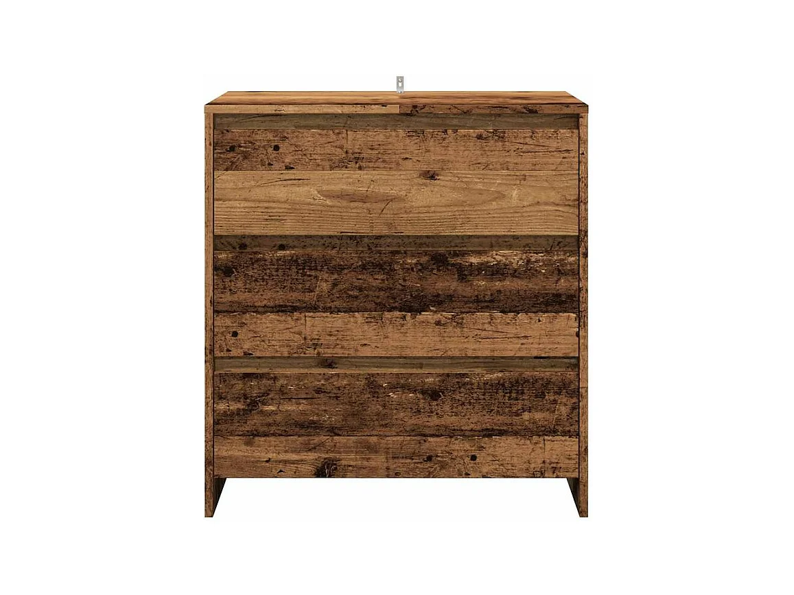 Buffet 2 pcs vieux bois bois d'ingénierie