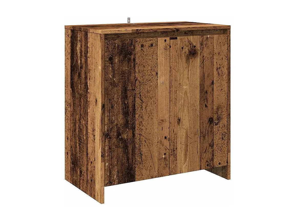 Buffet 2 pcs vieux bois bois d'ingénierie